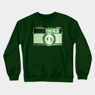 Green - Vintage 1960s Rangefinder Camera Crewneck Sweatshirt